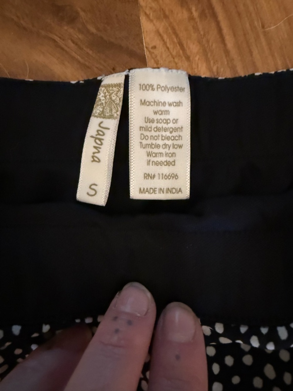 Japna Black and White Dot Midi Skirt - Picture 2 of 2